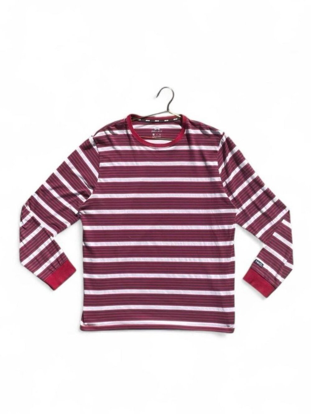 Nike SB Red & White Striped Long Sleeve Skater Tee - Men's XXL